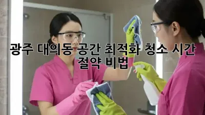광주 대의동 공간 최적화 청소: 시간 절약 비법