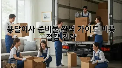 용달이사 준비물 완벽 가이드: 비용 절감 전략!